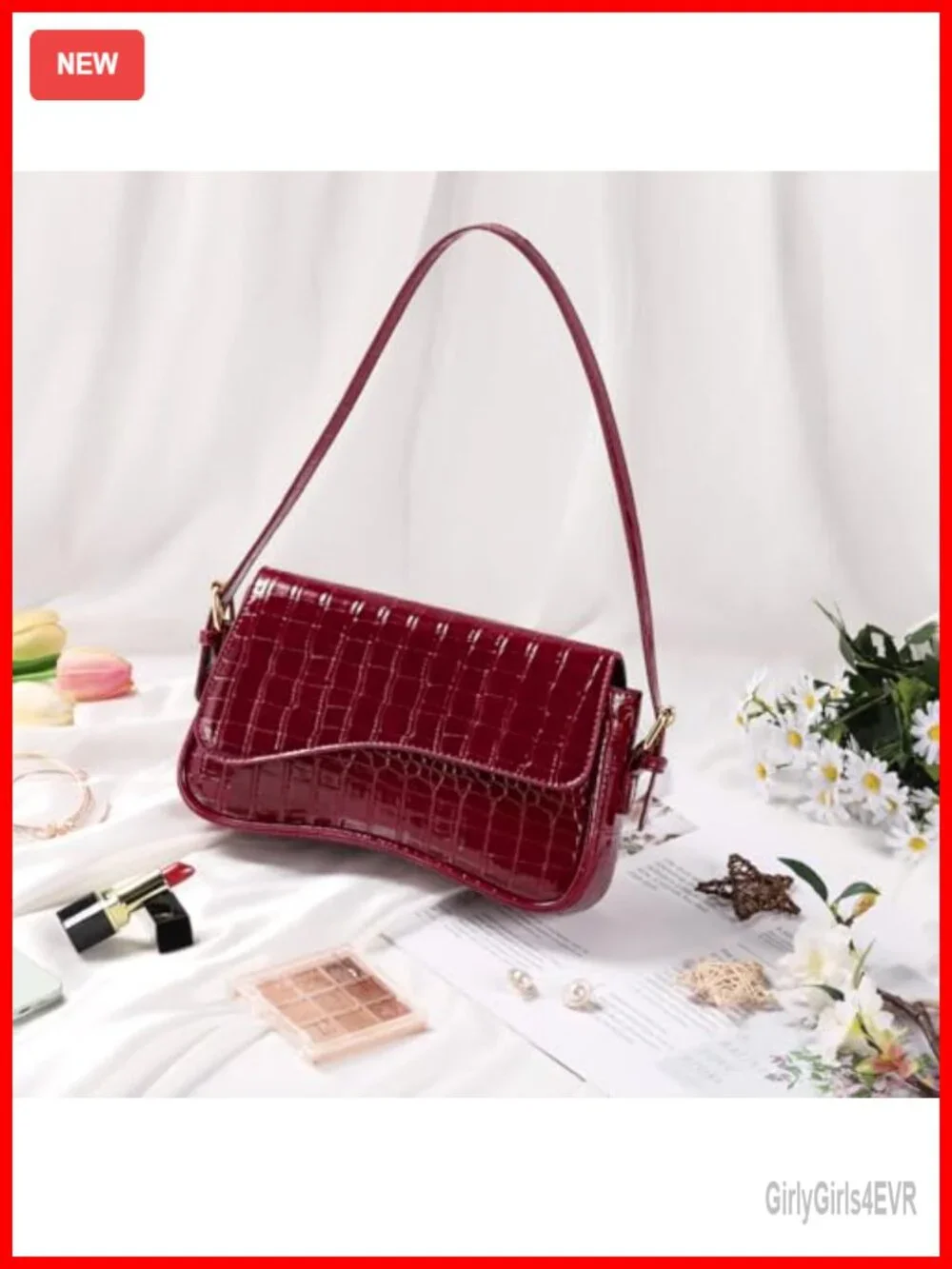 PU Leather Hobo Shoulder Bag Crossbody Clutch Purse Magnetic Flap